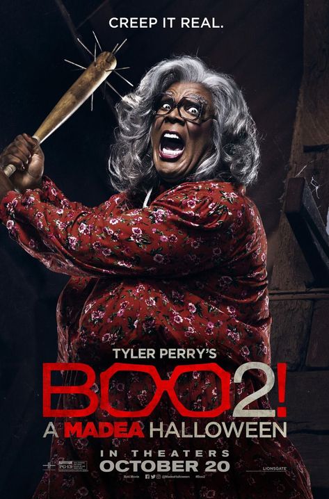 Boo2!  A Medea Halloween (2017) Tyler Perry Movies, Halloween Dvd, Halloween Movie Poster, Madea Halloween, Halloween Spirit Store, New Movie Posters, Devil Halloween, The Boogeyman, Tyler Perry