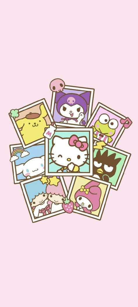 Sanrio And Friends Wallpaper, Sanrio Group Photo, Sanrio Phone Icons, Sanrio Core Wallpaper, Wallpaper Hello Kitty Aesthetic, Sanrio Music, Hello Kitty And Friends Wallpaper, Sanrio Background, Pompompurin Wallpaper