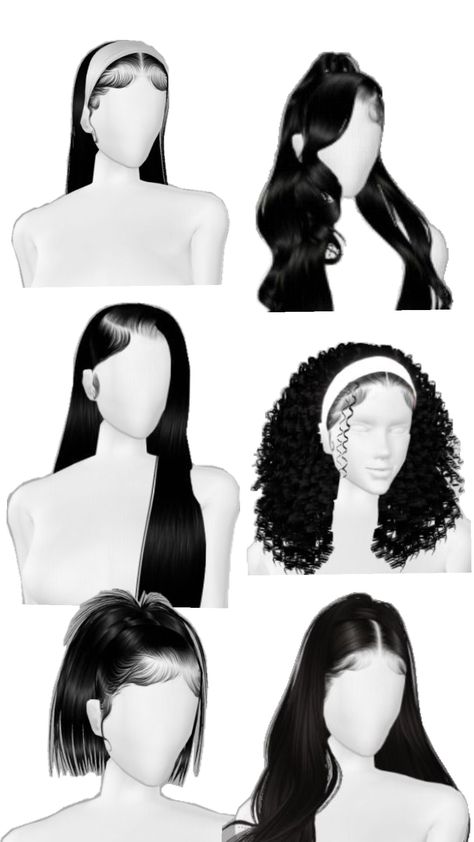 #hairinspo Long Extension Hairstyles Straight, Hairstyle Ponytail Medium Hair, Braids For Straight Hair, Hairstyles Straight Long Hair, How To Style Straight Hair, Hairstyle Collage, Imvu Hairstyles, Imvu Hair, Long Straight Hairstyles