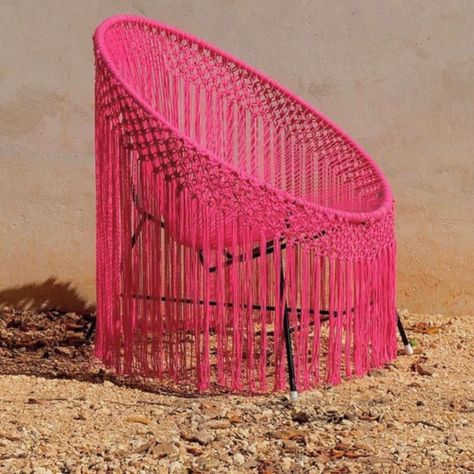 🇲🇽♥️ A unique statement Mexican Artisan macrame chic chair: DM us for custom color🥰 You think you know MeXican Artisan Design, but you have NO IDEA how PASSIONATE , CREATIVE, MASTERFUL, & HARD-WORKING MY PEOPLE ARE. It’s my @giLherrera mission to catapult MeXican Design & Designers to the TOP. It NEEDS to be seen & Enjoyed. . . #coloresdecor #interiordesign #homedecor #mexicanstyle #mexicandesign #mexicanaesthetic #mexico #mexican #interiordesigner #realtor #realestate #bohochair #palmspr... Mexican Macrame, Patio Courtyard Ideas, Mexican Chairs, Macrame Furniture, Butterfly Chair Cover, Design My Room, Statement Chair, Macrame Chairs, Acapulco Chair