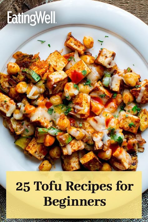 If you're looking to eat more plant-based, tofu is an excellent option. Not only does tofu have great health benefits like being high in fiber, iron and calcium, but it's a super versatile source of protein. Tofu readily absorbs spices and seasonings so there are endless flavor combinations to try.#tofurecipes #veganrecipes #vegetarianrecipes Tofu Recipes For Beginners, Healthy Tofu Recipes, Recipes Using Tofu, Firm Tofu Recipes, Tofu Dinner Recipes, Best Tofu Recipes, Tofu Recipes Healthy, Tofu Recipes Easy, Being High