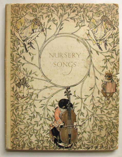 WOODROFFE, Paul illustrator: MOORAT, Joseph., THIRTY OLD-TIME NURSERY SONGS. Books And Tea, Childrens Book Cover, Illustration Art Nouveau, Nursery Songs, Vintage Book Cover, Vintage Book Covers, Beautiful Book Covers, Children Playing, Book Cover Art