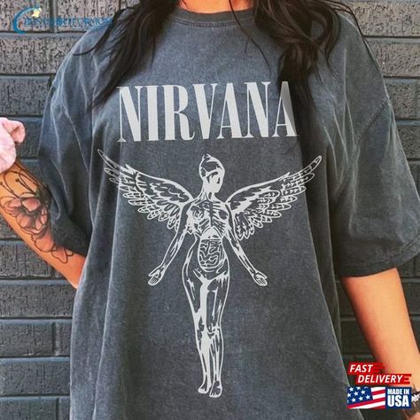 Nirvana Unisex Shirt T-Shirt Check more at https://bestshirtformom.com/product/nirvana-unisex-shirt-t-shirt/ Nirvana T-shirt, Nirvana Shirt Outfit, Nirvana Clothes, Nirvana Merch, Aemma Targaryen, Nirvana T Shirt, Nirvana Shirt, Baggy Shirts, Dream Items