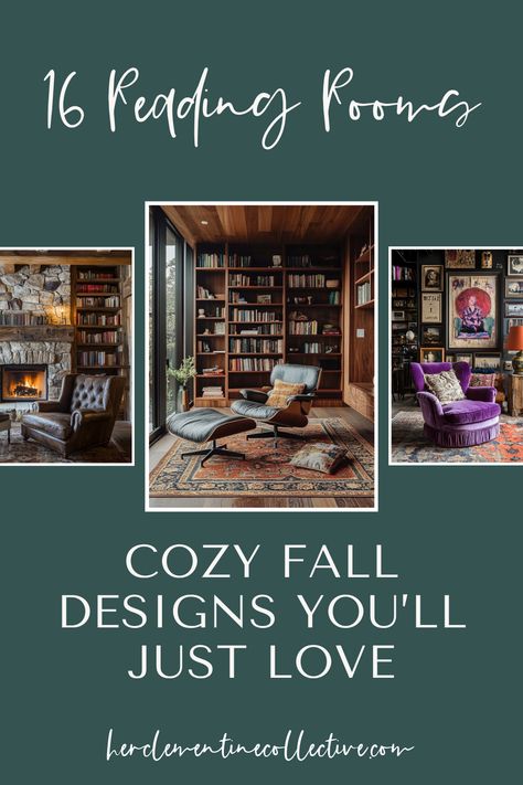 The idea of a cozy reading room holds a special place in my heart as someone who loves to get lost in the pages of a good book. Whether you’re drawn to modern minimalism or rustic farmhouse charm, there’s a cozy reading room waiting to be created in your home. This fall, why not design a space that offers you comfort, inspiration, and a little magic? Because there’s nothing quite like curling up with a good book in a space that’s just as inviting as the s...  via @herclementinecollective Cozy Reading Room, Reading Room Design, Traditional Farmhouse Decor, Metal Bookshelf, Antique Side Table, Reading Spot, Vintage Inspired Decor, Large Armchair, Special Place In My Heart