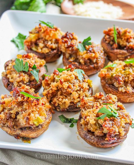 Classic Stuffed Mushrooms, Mushroom Appetizers, Sausage Stuffed Mushrooms, Crab Stuffed Mushrooms, Crab Stuffed, Stuffed Mushroom, Stuffing Recipes, Appetizers And Dips, Mushroom Recipes