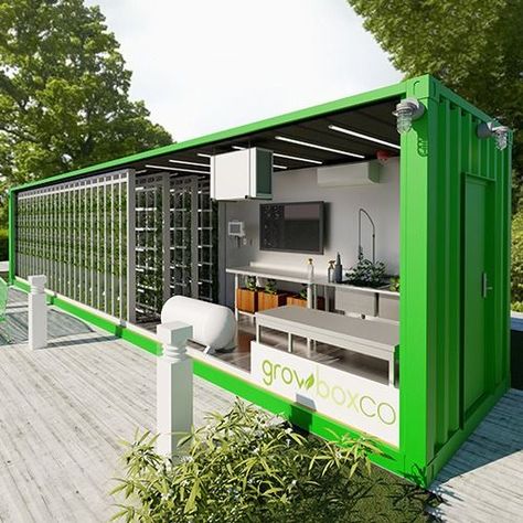 Aquaponics Greenhouse, Smart Farm, Indoor Farming, Aquaponics Diy, Hydroponic Farming, Hydroponics Diy, Aquaponic Gardening, Container Buildings, Vertical Farming