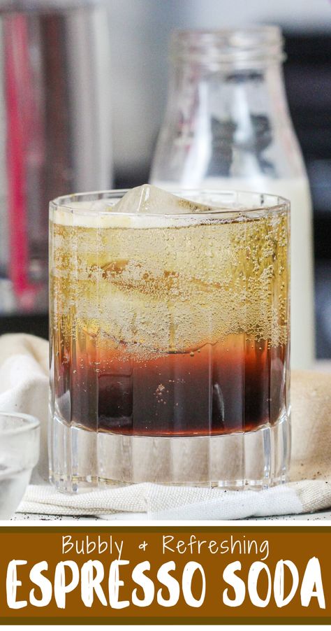 Espresso Based Drinks, Fun Espresso Drinks, Espresso Soda, Espresso Recipes At Home, Specialty Espresso Drinks, Soda Stream Recipes, Coffee Soda, Gluten Free Vanilla Cake, Italian Cream Soda