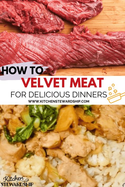 Velveting Meat, Hanger Steak, Best Steak, Beef Tenderloin, Chinese Dishes, Stir Fries, Meat Cuts, Asian Cooking, Southeast Asian