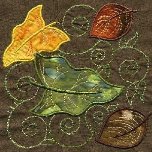 Square Couch, Leaf Quilt, Fabric Postcards, Quilt Square, Leaf Designs, Applique Quilting, Fall Quilts, Sewing Appliques, Hand Applique