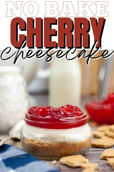 If you are looking for drool-worthy easy dessert recipes, look no further. These no bake cherry cheesecakes in a jar are above & beyond tasty #nobake #cheesecake #desserts Single Serve Cheesecake, No Bake Cherry Cheesecake, Dessert Cheesecake, Blueberry Dump Cakes, Cheesecake In A Jar, Creamy Pudding, Easy Dessert Recipes, Single Serve Desserts, Fruit Toppings