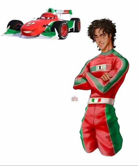 Cars Aesthetic Cartoon, Cartoon Into Human, Cars 2 Fanart Human, Cars Movie As Humans, Childhood Drawings Art, Cars Pixar Human Version, Pixar Cars Human, Lighting Mcqueen Fanart Human, Cars 2 Human Version