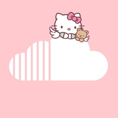 Sound Cloud Icon, Cute Pinterest Icon, Soundcloud Icon, Hello Kitty App Icon, Sanrio Icons, Sound Cloud, Cat App, Pinterest Icon, Cloud Icon