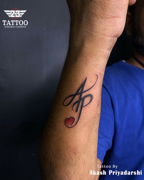 #A P name #A P tattoo #A Ptattoo ideas #tattoo #tattooideas #tattooideasformen #tattoodesign #tattoopersoneldesign #mehsana #23tattoo_mehsana#blackdroptattoo #chandkheda #ahmedabad P Name Tattoo, P Tattoo, Jesus And Mary Pictures, Name Tattoo, Tattoo Designs, Tattoos