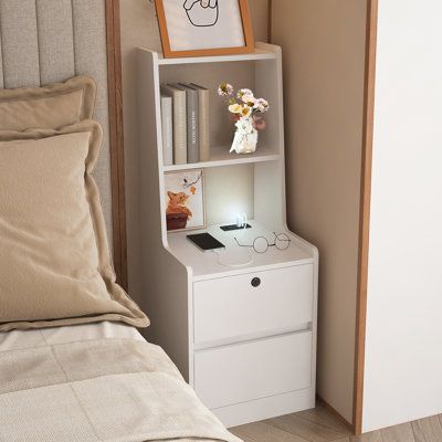 Floating bedside shelf