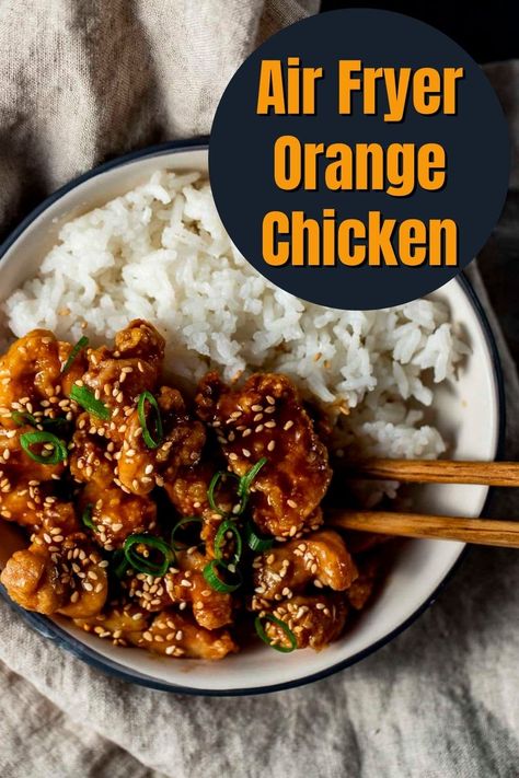 Orange Chicken Air Fryer, Air Frying Chicken, Air Fryer Orange Chicken Recipe, Copycat Panda Express Orange Chicken, Vietnam Recipes, Panda Express Orange Chicken Recipe, Air Fryer Orange Chicken, Copycat Panda Express, Chicken Air Fryer