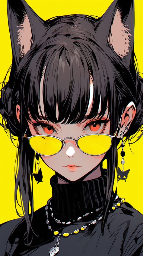 Most Popular Midjourney Showcase 2023 overseen by ThetaCursed, License: CC BY-NC 4.0 Aesthetic Anime Art Style, Yellow Character Design, Anime Pop Art, Buu Monster Inc, Monochromatic Minimalist, Noir Aesthetic, Yellow Sunglasses, Arte Cyberpunk, Anime Artwork Wallpaper