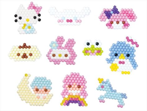 Aqua Beads Patterns Easy, Aquabeads Ideas, Perler Bead Designs, Kandi Cuff Patterns, Pearl Beads Pattern, Art Perle, Perler Crafts, Aqua Beads, Hama Beads Patterns