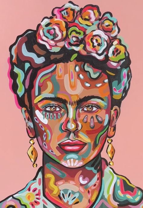 Frida Kahlo Abstract Art, Frida Kahlo Wall Art, Frida Kahlo Paintings Portraits, Fridah Kahlo Art, Frida Kahlo Drawing, Frida Kahlo Painting, Frida Paintings, Frida Kahlo Paintings, Kahlo Paintings