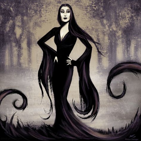 Morticia Addams Tattoo Ideas Family, Addams Family Series, Gomez And Morticia, Morticia Addams, Adams Family, Goth Art, Ideas Family, Family Art, Addams Family