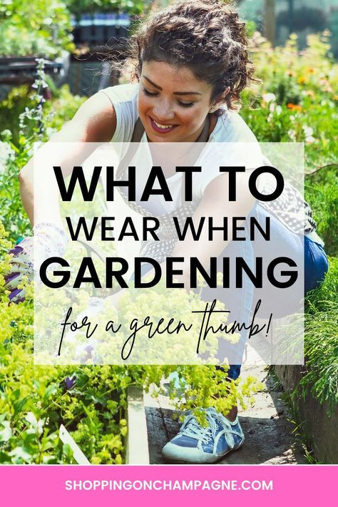 What to Wear When Gardening: Guide for Ladies — Shopping on Champagne | Nancy Queen | Fashion Blog Gardening Outfit Summer, Cute Yard Work Outfits, Gardening Clothes For Women, Gardening Outfits For Women Summer, Yard Work Outfit, Gardening Outfits For Women, Cute Gardening Outfits, Garden Outfit Ideas, Nancy Queen