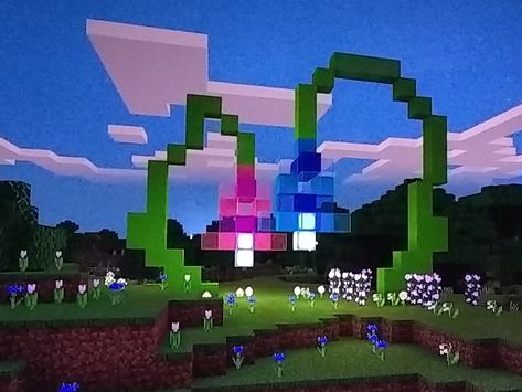 Minecraft Fairy House Blueprints, Minecraft Building Ideas For Boyfriend, Kirby Minecraft Build, Fruit Minecraft House, Fairy Land Minecraft, Flower Minecraft Build, Random Minecraft Builds, Minecraft Date Builds, Valentines Minecraft Builds