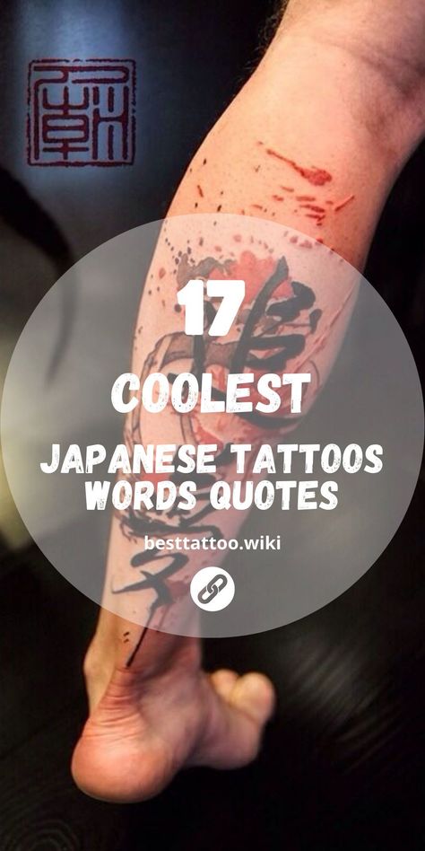 Explore the art of self-expression with our captivating array of top tattoo designs for 2024, highlighting the beauty of Japanese calligraphy. Immerse yourself in the world of Japanese tattoos featuring words and quotes that inspire and uplift. Whether you opt for a vertical masterpiece or a horizontal statement, each tattoo embodies the timeless elegance of Japanese culture. Embrace the power of art and adorn yourself with a tattoo that speaks to your soul. Japanese Inspirational Quotes, Chinese Word Tattoo, Japanese Quotes Tattoo, Japanese Word Tattoo, Japanese Culture Tattoo, Japanese Calligraphy Tattoo, Chinese Words Tattoo, Kaizen Japanese Tattoo, Meaningful Quotes Tattoos