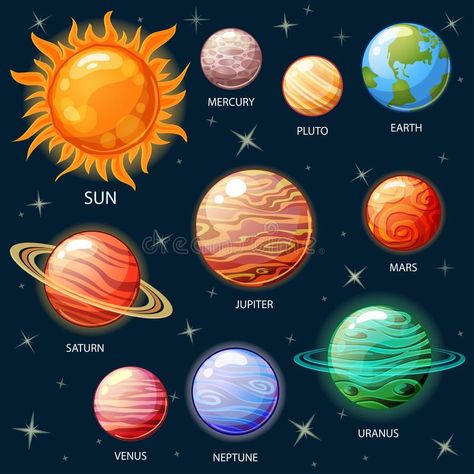 Planets of the solar system. Vector illustration , #Affiliate, #solar, #Planets, #system, #illustration, #Vector #ad Cartoon Spaceship, Mercury Planet, Mars And Earth, Planet Drawing, Cosmos Space, Solar System Planets, The Solar System, Diy Cross Stitch, Modern Cross Stitch Patterns