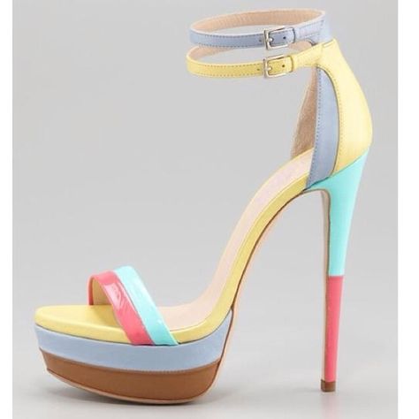 Colourful Heels, Ruthie Davis, Hak Tinggi, Manolo Blahnik Heels, Platform Stilettos, Platform Sandals Heels, Stiletto Sandals, Heels Sandals, Sergio Rossi