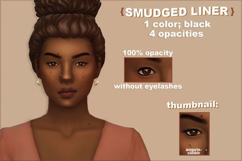 Smudged Liner, Maxis Match Cc, E Type, Sims 4 Cc Finds, Cc Finds, Maxis Match, Male And Female, The Sims, Hair Tutorial