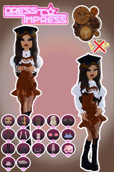 • 🏵️ • - #fyp #dti #dresstoimpress #dress #to #impress #roblox #dtiideas #aesthetic #outfitideas #dresstoimpressideas #idea #board #pin #robloxpin #robloxdti #robloxdresstoimpress Dress To Impress Theme Steampunk Non Vip, Steampunk Dress To Impress No Vip, Rotten To The Core Dti, Steam Punk Dress To Impress No Vip, Dress To Impress Theme Steampunk, Dress To Impress Outfits No Vip Theme, Steampunk Dress To Impress, Rotten To The Core, Steampunk Theme