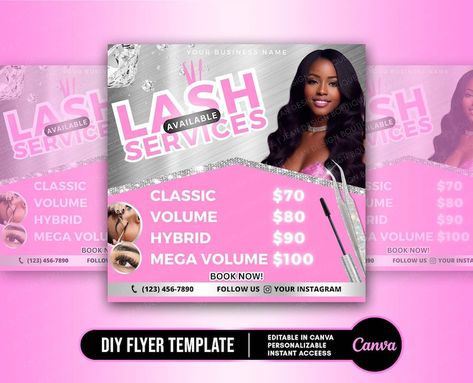 DIY Lash Flyer, Lash Services, Lash Special Flyer, Lash Tech, Lash Extensions Flyer, Lash Sale Flyer, Premade Template, Social Media #517 Lash Flyer Design, Lash Special Flyer, Lash Sale Flyer, Lash Flyer, Template Social Media, Lash Tech, Eye Lash Packaging, Sale Flyer, Logo Ideas