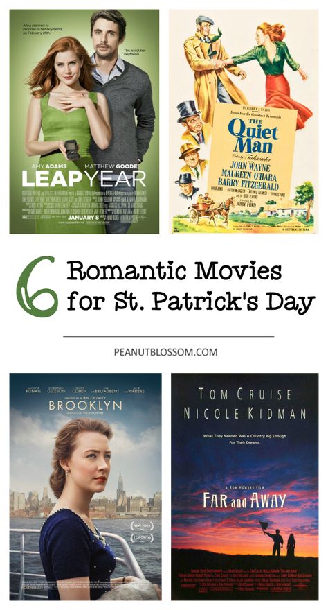 6 romantic St. Patrick's Day movies for sweeties! Can't go out to celebrate? Stay home and have an Irish movie party with your honey. These Irish movies will make you want to shake your shamrocks. #stpatricksday #stpatricksdaymovies St Patricks Day Movies, St Patricks Day Movie, St Patricks Day Movies Families, Patrick Movie, Dvd Ideas, Spring Movies, Shake Your Shamrocks, Spring Movie, Irish Movies