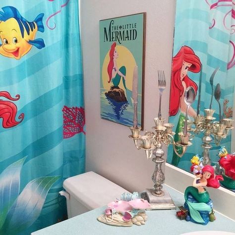 popular mermaid bathroom decor ideas10 uncategorized #popular #mermaid #bathroom #decor #ideas10 Diy Mermaid Decor, Ariel Bathroom, Little Mermaid Bathroom, Princess Bathroom, Girl Bathroom Decor, Disney Bathroom, Mermaid Bathroom Decor, Deco Disney, Girl Bathroom