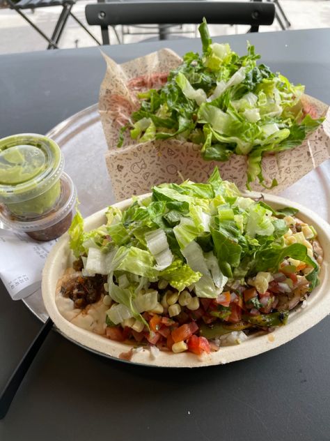 Chipotle Aesthetic Food, Mexican Dinner Aesthetic, Burrito Bowl Aesthetic, Mexican Food Aethstetic, Chipotle Bowl Aesthetic, Aesthetic Mexican Food, Chipotle Aesthetic, Chimichanga Recipes, Cane Brothers