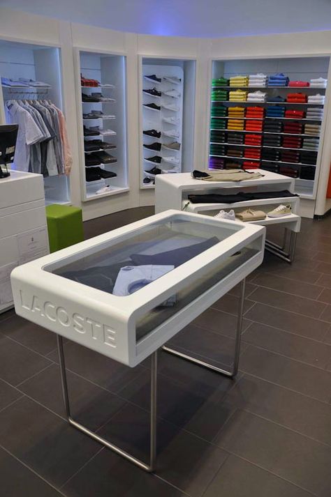 Lacoste Lacoste Store, Wall Shelving, Store Concept, Naruto Vs, Apparel Shop, Wearable Tech, Store Interior, Concept Store, Home Interior