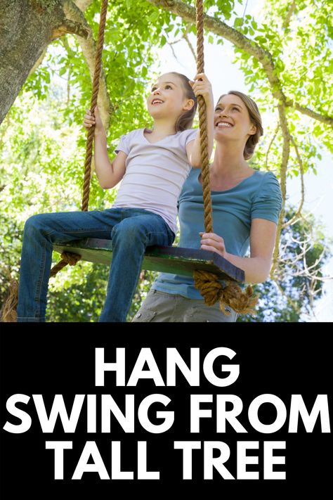 Tree swings are a classic outdoor feature that are fun for both kids and adults! Here, we show you how to hang a swing from a tall tree! Read more at OwnTheYard.com! Tree Swings Diy, Tree Swings, Failure To Thrive, Diy Swing, Beautiful Outdoor Living Spaces, Backyard Swings, Tire Swing, Diy Tree, Tree Swing