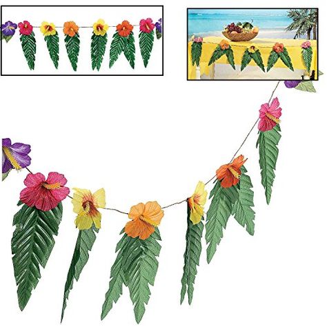 Hawaiian Luau Garland With Flowers and Green Leaves 72" F... https://smile.amazon.com/dp/B005D7F154/ref=cm_sw_r_pi_dp_x_n5f.ybNJJFETY Luau Party Decor, Diy Slinger, Room Parent, Luau Decorations, Luau Party Decorations, Aloha Party, Hawaiian Party Decorations, Luau Theme Party, Luau Birthday Party