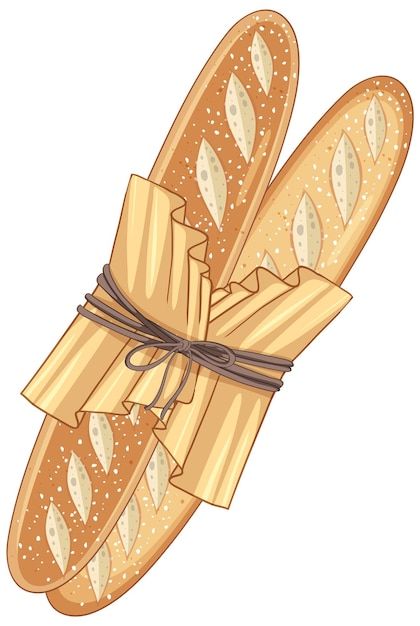 Free vector delicious french baguette ca... | Free Vector #Freepik #freevector #food-clipart #cartoon-drawing #cartoon-svg #art French Cartoons, French Illustration, Basket Drawing, France Aesthetic, French Baguette, Food Cartoon, Drawing Bag, Cute Food Drawings, Simple Illustration