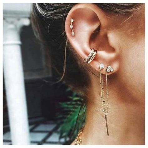 5 Exciting Reasons to Get a Conch Piercing (45+ Ideas That Always Work) - Wild Tattoo Art Earrings Conch, Constellation Piercings, Earrings Piercings, Wild Tattoo, Curated Ear, Septum Piercings, Cute Piercings, Piercings Jewelry, Piercings And Tattoos