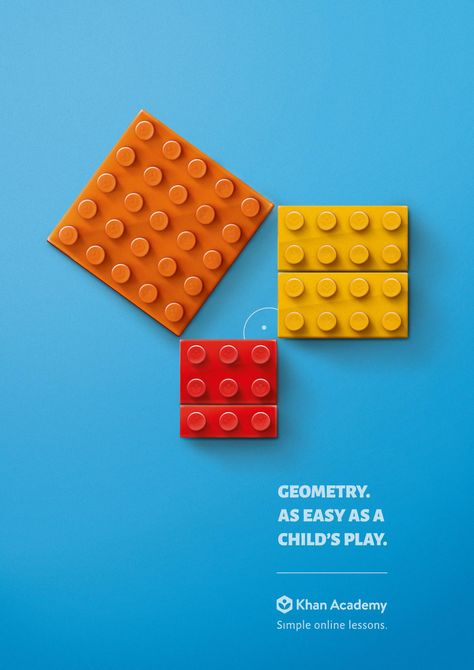 Education Without Backpacks Print Advert By Noble Graphics: Lessons As Easy As a Child's Play | Ads of the World™ Ads Poster, School Advertising, Lego Poster, Lego Print, Ad Layout, Clever Kids, School Creative, 광고 디자인, Math School