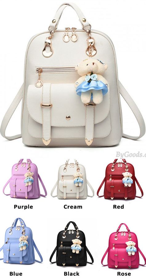 Which color do you like? New College Women Bag British Bear Multifunction Handbag Backpacks #new college #british #backpack #bag #Pockets #student #rucksack #college #fashion Monkey Bags, Girly Backpacks, Monkey Bag, British College, Cute School Bags, Cute Mini Backpacks, Kawaii Bags, Emergency Bag, New College