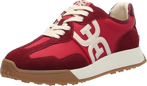 Amazon.com | Sam Edelman Womens Langley Lace Up Sneaker | Fashion Sneakers Red Platform, Coffee Run, Red Sneakers, Iconic Logo, Platform Sneakers, Fashion Sneakers, Dressed Down, Sam Edelman, Scarlet