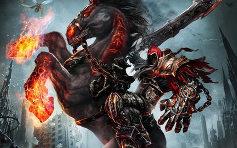 Video Game - darksiders Wallpaper Darksiders 1, Darksiders Game, Dark Siders, Jim Lee Art, Joe Madureira, Fire Horse, X Box, Ps3 Games, Hack And Slash