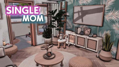 Sims 4 Single Mom Apartment, Single Mom Apartment, The Sims 4 Apartment, Sims 4 Apartment, Builds Sims 4, The Sims Houses, Sims 4 Inspiration, Sims 4 Speed Build, Poolside Lounge