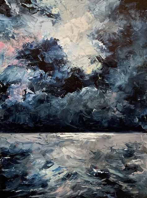 Original Art Oil Painting, measuring: 60W x 80H x 2D cm, by: Vita Schagen (Netherlands). Styles: Expressionism, Abstract Expressionism, Fine Art, Impressionism. Subject: Seascape. Keywords: Original Oil Painting, Storm Artwork, Impasto Painting, Osean Dark Sky, Night Seascape Painting, Black Sea. This Oil Painting is one of a kind and once sold will no longer be available to purchase. Buy art at Saatchi Art. Abstract Storm Painting, Night Seascape, Storm Artwork, Dark Seascape Painting, Deep Ocean Painting, Dark Impressionist Paintings, Storm Oil Painting, Storm Painting, Freetime Activities