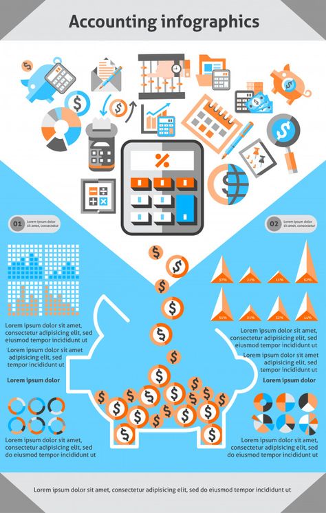 Accounting infographic template set Free Vector Bank Infographic Design, Money Symbol, Professional Infographic, Finance Budget, Elegant Business Cards Design, Company Business Cards, Infographics Design, Graphic Design Infographic, Creative Infographic