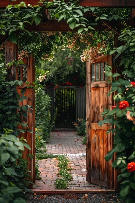 Creative Garden Entrance Ideas To Inspire You Home Entryway Ideas Exterior, Garden Entrance Ideas Entryway, Backyard Entrance Ideas, Basement Entrance Outdoor, Garden Entryway Ideas, Entryway Courtyard, Garden Entrance Ideas, Front Garden Entrance, Landscaping Entrance