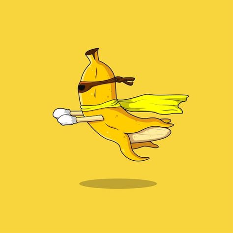 Banana Cartoon Drawing, Banana Cartoon Cute, Banana Character Design, Banana Illustration Design, Banana Art Illustration, Banana Animation, Banana Background, Logo Banana, Banana Character