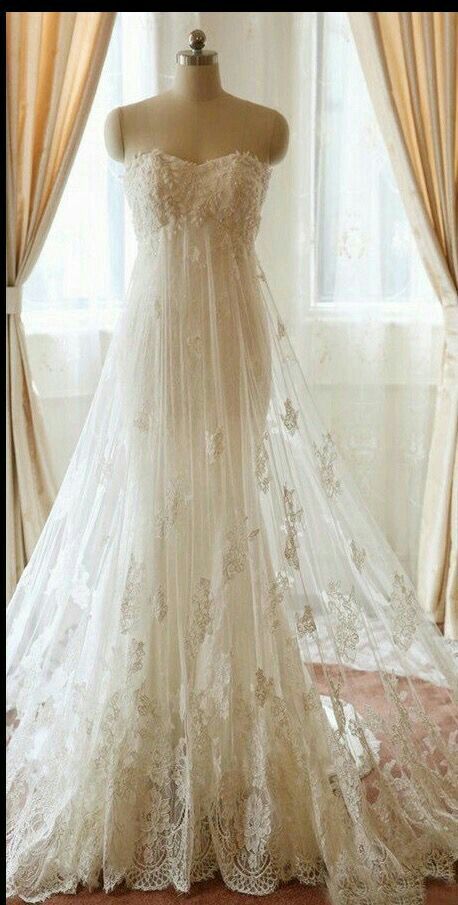 Wedding Cheap, Empire Waist Wedding Dress, Beaded Lace Wedding Dress, Pink Spaghetti, Empire Wedding Dress, Sophia Tolli, Colourful Wedding, Pnina Tornai, Dream Wedding Ideas Dresses