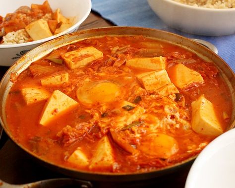 Korean Food Photo, Kimchi Pork, Kimchi Jjigae, Kimchi Stew, Fermented Kimchi, Korean Kimchi, Tofu Soup, Fish Stew, Korean Food